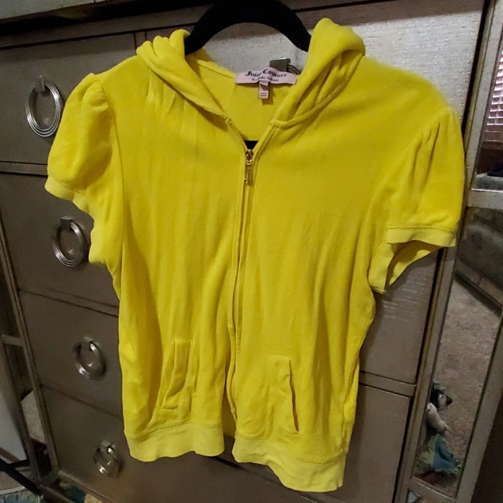 Juicy Couture Terry short sleeve zip up hoodie